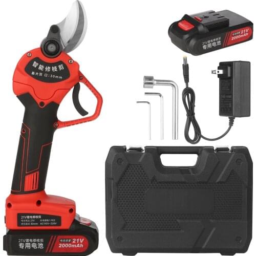 21V Professional Cordless Electric Pruning Shears Pruner Garden Branch Trimming and Pruning Cutters with 2000mAh Battery