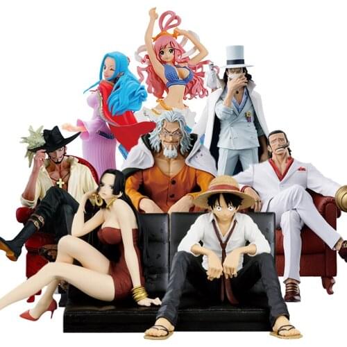 Genuine ONE PIECE Shirahoshi Boa Hancock Sir Crocodile Rob Lucci Nami Nefeltari Vivi Mihawk Action Figure Ornament Model Toys