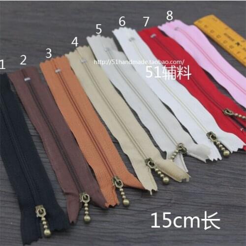 Packages 12 15 Cm Nylon Plastic Bronze Drop Head Closure Zipper