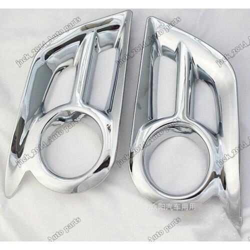 FRONT ABS CHROME FOG LIGHT SPOT LAMP COVER FIT FOR TOYOTA HILUX VIGO CHAMP MK7 2011 2012 2013 2014 2015