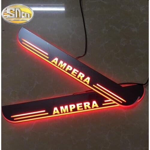 For Opel Ampera Vauxhall Acrylic Moving LED Welcome Pedal Scuff Plate Pedal Door Sill Pathway Light