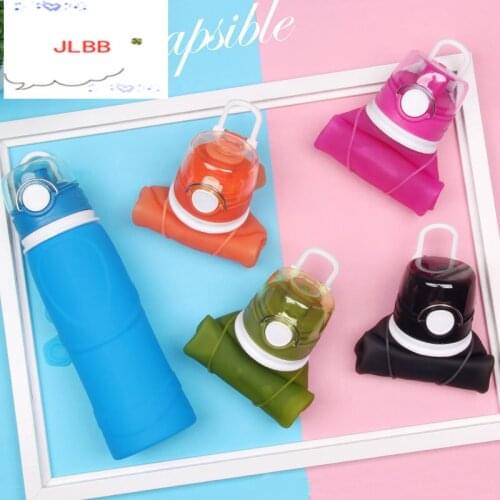 BPA Free Portable Silicone Sport Squeeze Water Bottles Collapsible Foldable Reusable Bottle for Water Travel Bicycle Bottle