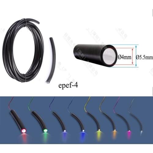 Ree shipping Fchina manufacture 4mm end light decorative plastic fiber optic for lighting