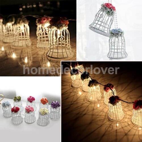 Luxe White Bird Cage Wedding Gift Box Favors Metal Birdcage Candy Decor