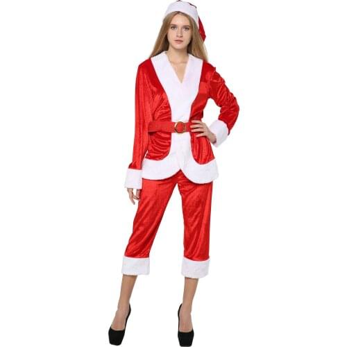 Christmas Stage Show Full Set Of Sexy Female Party To Celebrate Christmas Holiday Gift Party Girls Suit Stage Clothing Suit
