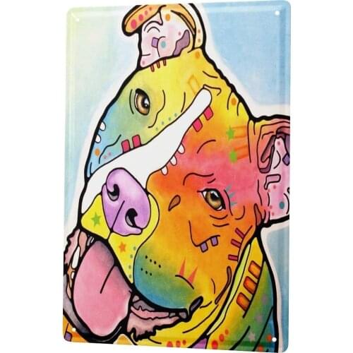 SINCE 2004 Tin Sign Metal Plate Decorative Sign Home Decor Plaques Dog Pitbull