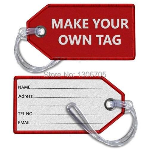DIY Make Your Own Tag Embroidered Luggage Tag