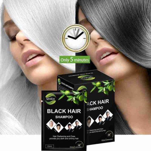 10Pcs/Set Black Hair Dyeing Shampoo Hair Dye K4L5