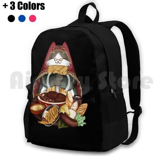 Grammeowster Chef-Plain Outdoor Hiking Backpack Riding Climbing Sports Bag Grammeowster Monster Hunter Monster Hunter World