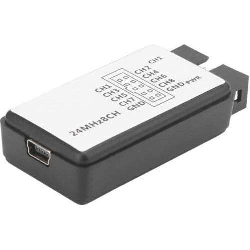 USB Logic Analyzer 8 USB Logic Analyzer Channel Mini Device with Cable for ARM FPGA 24MHz -0.5V-5.25V