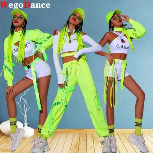 New Jazz Dance Costume Women Stage Costumes Hip-Hop Street Performance Clothes Lady Long Sleeve Suit