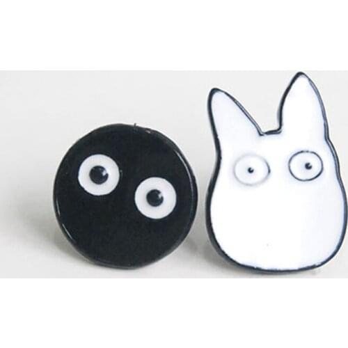 1Pair Women Fashion Cute Cartoon Jewelry Animal Totoro Ear Stud Piercing Earring