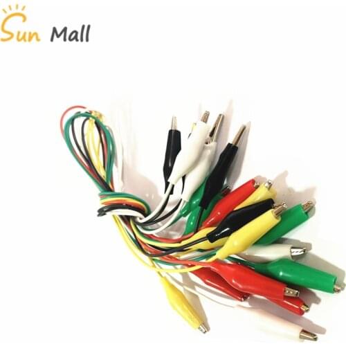 10PCS Colorful Line Double-Headed Alligator Clip Line test Line Electronic Cable/Crocodile clip