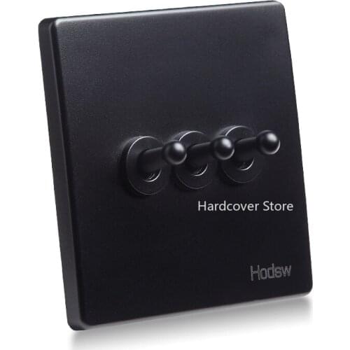 10pcs High Quality 86 Type Retro Black Wall Lamp Brass Toggle Switch 1-4 Gang Single Dual Control 2 Way Light Switch 10A 250V