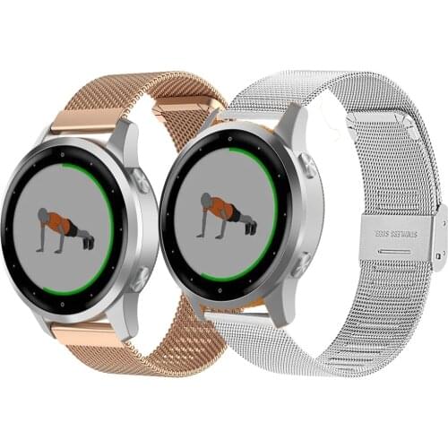 18mm 22mm Watch Band For Garmin vivoactive 4/vivoactive 4s Milanese strap For Garmin vivoactive 3s Strap Wristband