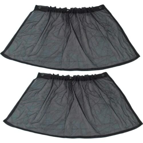 2Pcs Auto Car Curtain Side Window Car Sun Shade Curtain Windshield Sunshade Shield Visor Block Black Curtains UV Protection