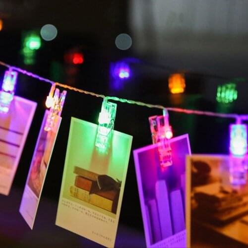 Party Decorations Light 20 LED Photo Clip String Lights For Christmas Party Wedding Home Wall Simple Delicate Decoration Lights
