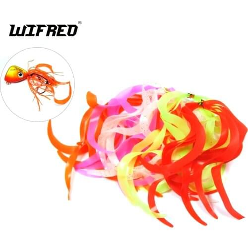30pcs Multiple Color Luminous silicone lure skirt trailers integrated Spinnerbait Buzzbait Rubber Jig Lures Material