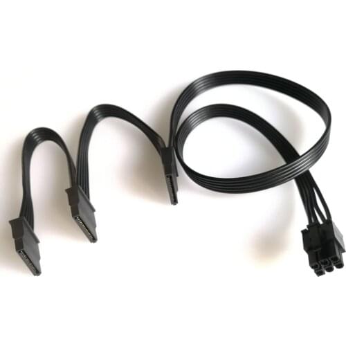 6p 6Pin To Mainboard HDD 3-Port 3 SATA Power Socket Cord for For CORSAIR ATX PSU RM1000X RM750X 850X RMX Series Power Module