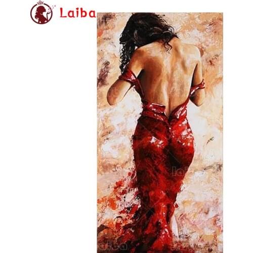 Diamond embroidery Abstract art, sexy woman back view diamond painting cross stitch 5d full square round drill 5d puzzles