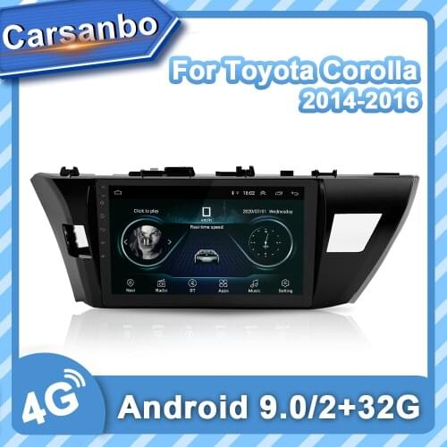 Car Radio Multimedia Video Player for Toyota Corolla 2din Android 9.0 2013 2014 2015 2016 GPS Navigation