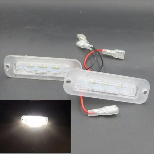 Car LED License Plate Lights For Mercedes Benz W463 G500 1990-2008 W463 G55 AMG 2003-2011 W463 G550 09-12 White Lamp