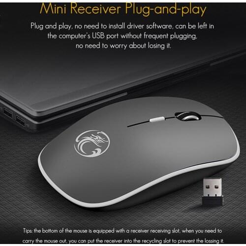 Wireless Mouse USB Computer Mouse Mini Ergonomic Mouse Optical Silent PC Mice 2.4GHz Power Saving Office Mause for Laptop