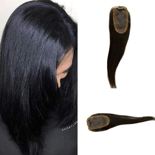 BYMC Human Hair Loss Concealer BOOST Hair Volume Instantly Invisible Real Remy Human Hair mono base Topper For Women Clip