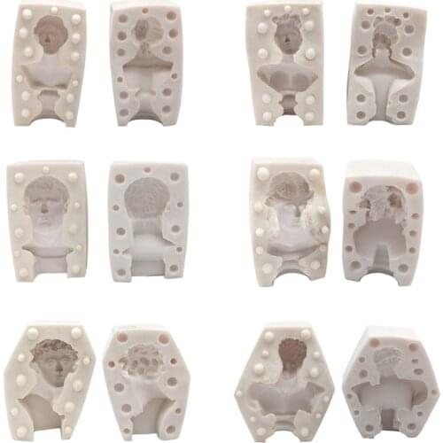 D Bust Mold Plaster Silicone Mold Soap Statue Venus Mould 6Shape Resin Casting DIY West Creative Candle Portrait Silicon Custody