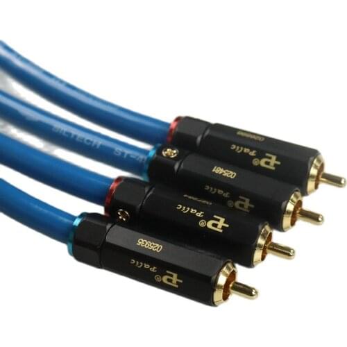 E.DORIS E Series E2 Single Crystal Silver Plating Bluer Audio Interconnect Cable RCA Plug Hifi Vinshle Line