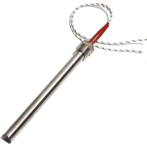 20mm Dia 100~250mm DN20/26mm Thread Cartridge Heater 250W/500W/1KW/1.5KW 201 Stainless Steel Electric Heating Element with Nut