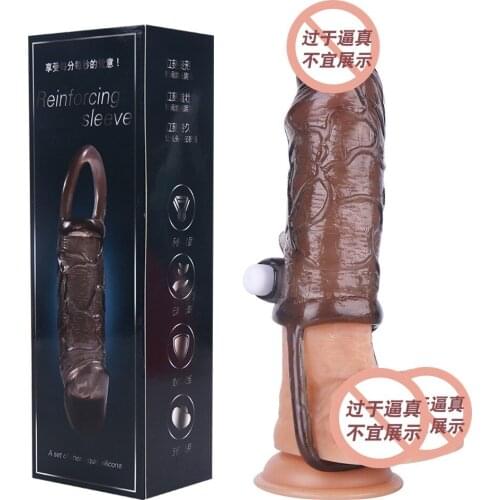 Shujing Lock Ring Male Dildo Extension Set Thickening Vibration Set Couples Appeal Delay Set Adult Sex Products 18 Adult Penis
