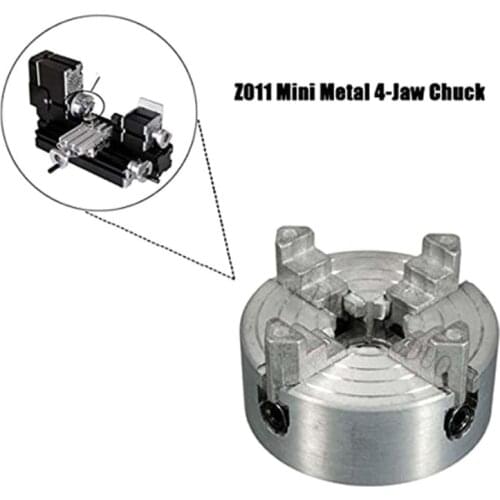 Hot 4 Jaw Lathe Chuck Wood Lathe Chuck Wood Turning Clamp Zinc Alloy Silver Milling Drilling Tool Threaded Back for machine