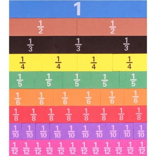 Magnetic Rainbow Fraction Tiles Math Toy Montessori Learning Educational Toys 77HD