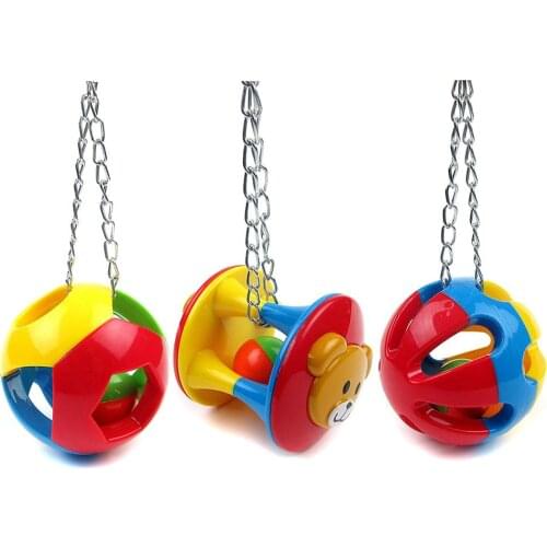 Pet Bird Bites Toy Parrot Chew Ball Toys For Parrots Swing Cage Hanging Cockatiel brinquedos Birds Toy Bird Supplies