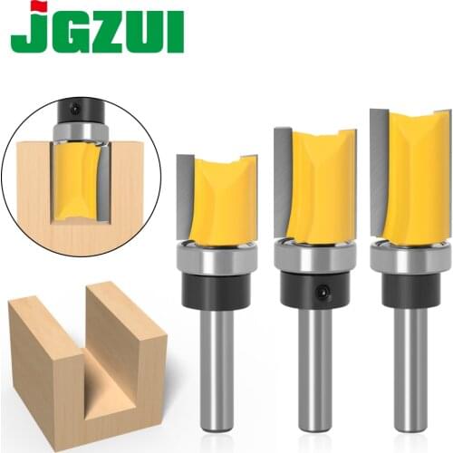 1PC 8mm Shank Template Trim Hinge Mortising Router Bit Straight end mill trimmer cleaning flush trim Tenon Cutter forWoodworking