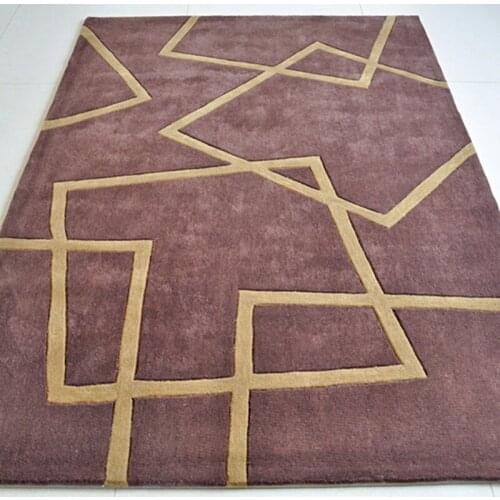 Brief brown geometry abstract lines terylene carpet dd-627 20