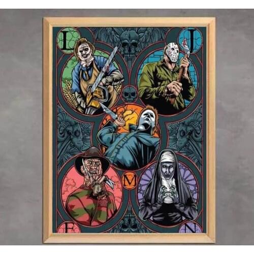 Classic Hot Sale Diamond Painting Horror Movie Characters Full Square /Round drill Diamond Embroidery Rhinestones Mosaic Pictur