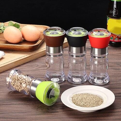 4 Colors Manual Stainless Steel Salt Pepper Grinder Spice Mill Ceramic Core Kitchen Cooking Grinding Tools Portable and Useful