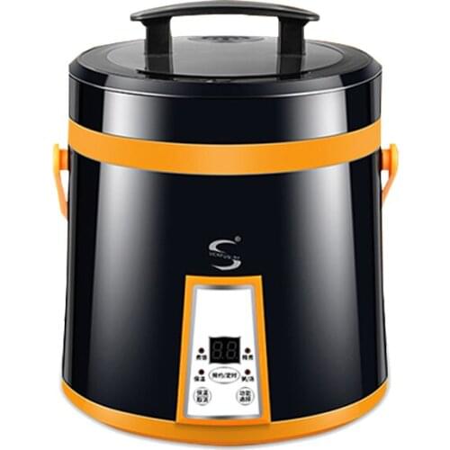 Mini Rice Cooker Electric Heating Lunch box Stew Soup Noodles Cooking Machine Eggs Steamer Food Lunchbox Yogurt Maker 1.6L