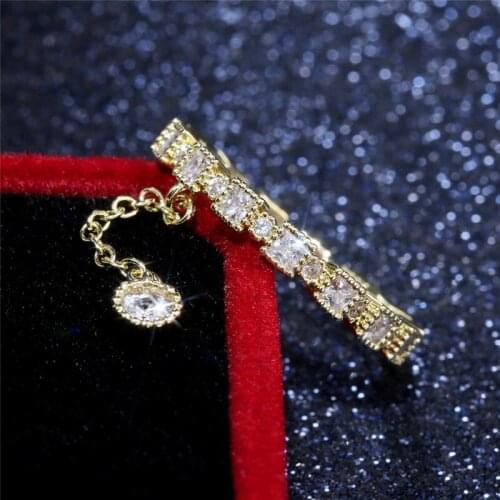 Fashion creative new pendant womens Ring White wedding ring size 6-10