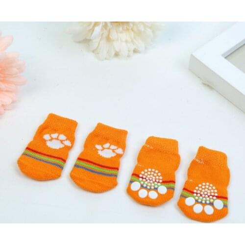 Fashion Cartoon Cute Pet Socks Soft Comfortable Cotton Knits Socks Shoes Anti-slip Socks for Dogs Thick Warm Boot Socks S/ M /L