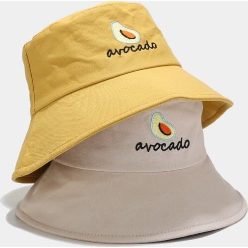 New Avocado Summer Bucket Hat Sun Protection Hat Womens Outdoor Hiking Hat Casual Fisherman Hat for Men Unisex Panama Bob Cap
