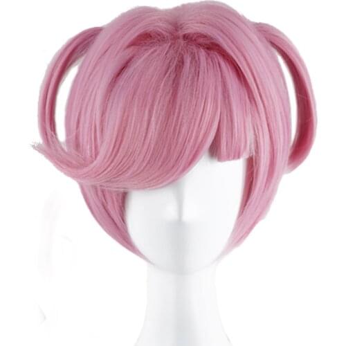 Natsuki Short Pink Wig Game Anime DDLC Doki Doki Literature Club Heat Resistant Hair Cosplay Wigs + Wig Cap