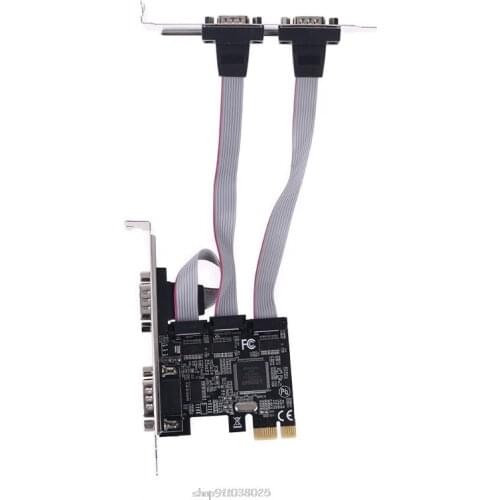 TXB071 PCI Express Add on Card 4 Ports Serial Riser Cards Multi RS232 DB9 COM PCIe Expansion Adapter F04 21 Dropship