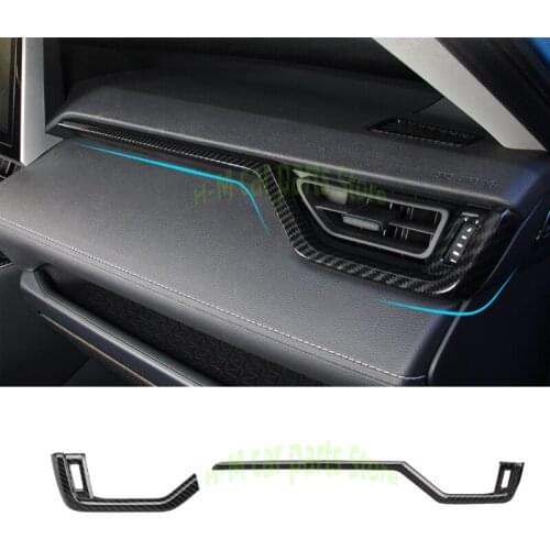Car Dashboard Screen frame Chrome Interior trims Car Interior Peach Wood Decoration For Toyota RAV4 RAV 4 XA50 50 2019 2020Right