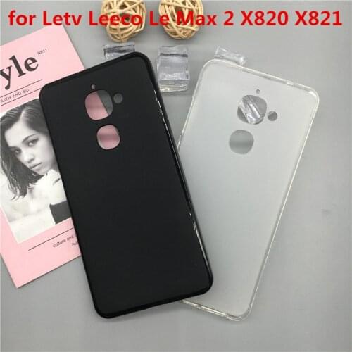 Case Soft Silicon Phone Para for Letv Leeco Le Max 2 X820 X821 X829 Luxury TPU Fundas Full Cover Shell Black Cases Coque