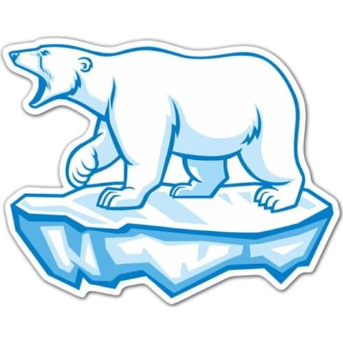 S41139# Various Sizes Funny Self-adhesive Decal Polar Bear Car Sticker Waterproof Auto Decors on Bumper Rear Window