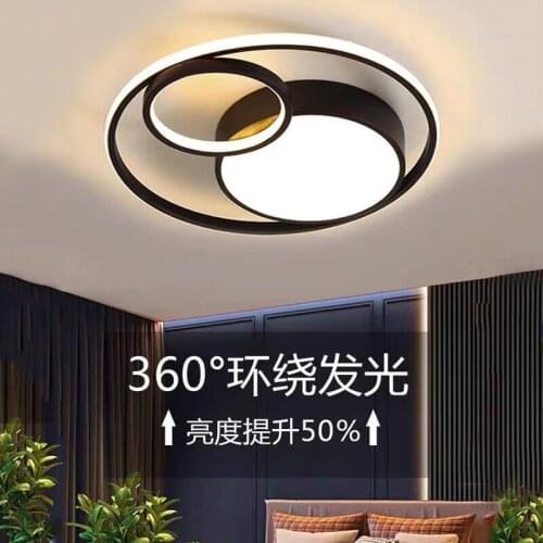 Modern Chandeliers Ceiling Lustre led lights for Living room Bedroom simple White black round ring Chandelier Lighting fixtures