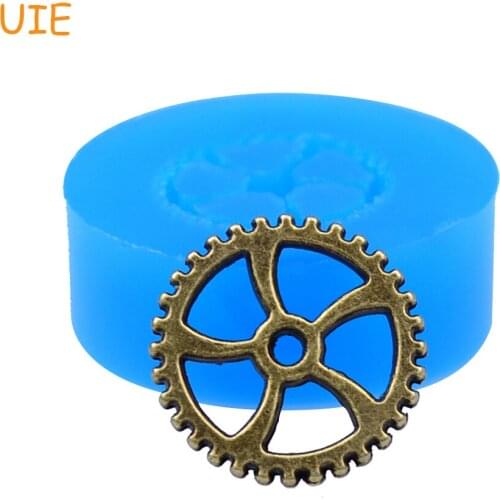 ST018U Steampunk Gears Flexible Push Mould For Crafts From Resin Paper Clay Sculpey Polymer Chocolate Dollhouse